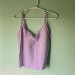 Purple Brandy Tank Top with Frill